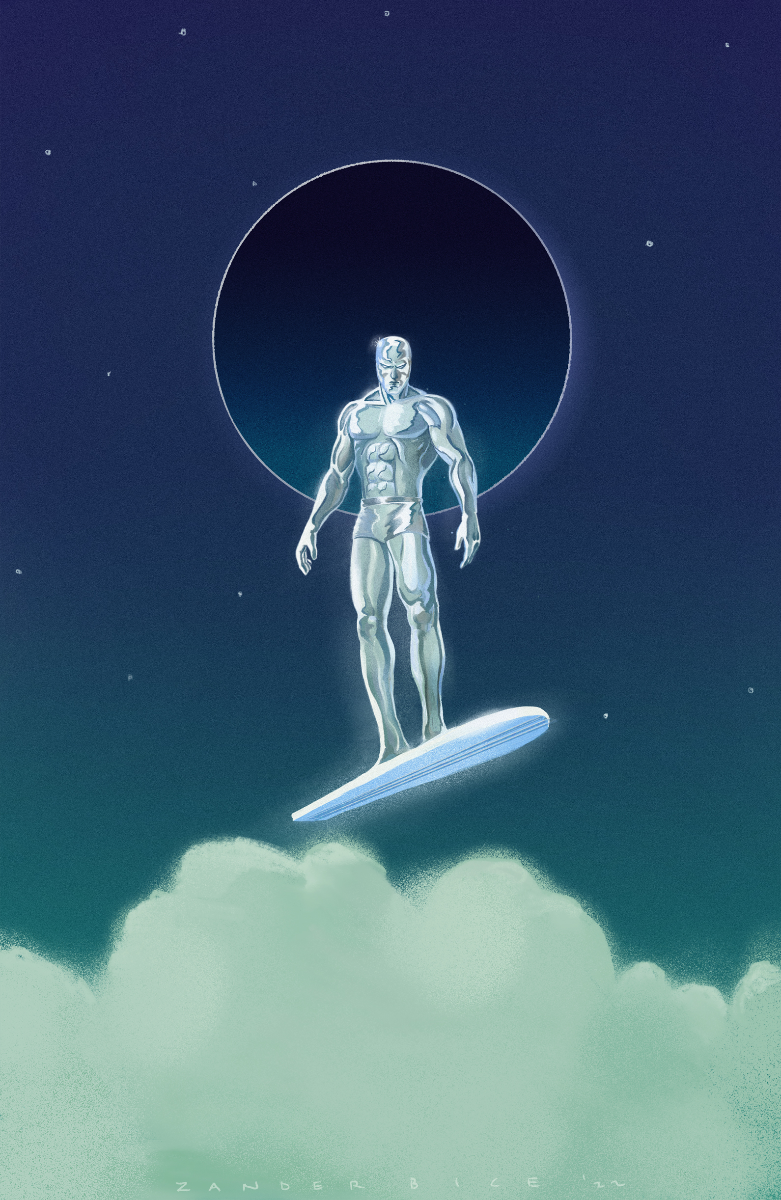 [OC] Silver Surfer by Zander Bice - MyConfinedSpace