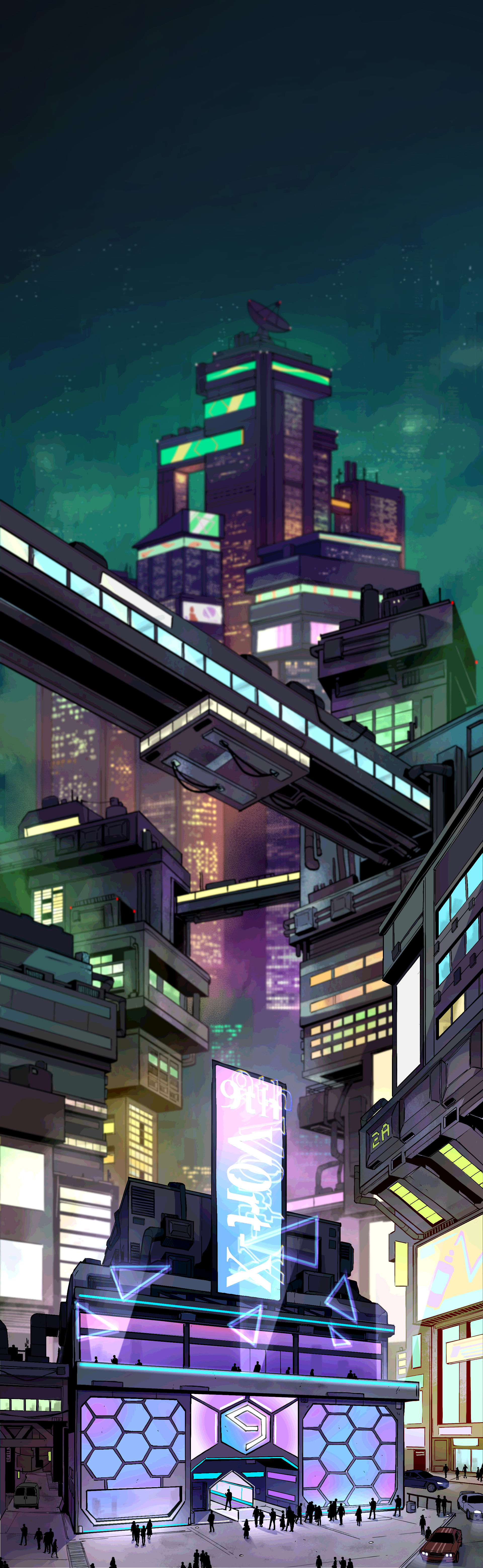 Skyline City by night – [OC]
