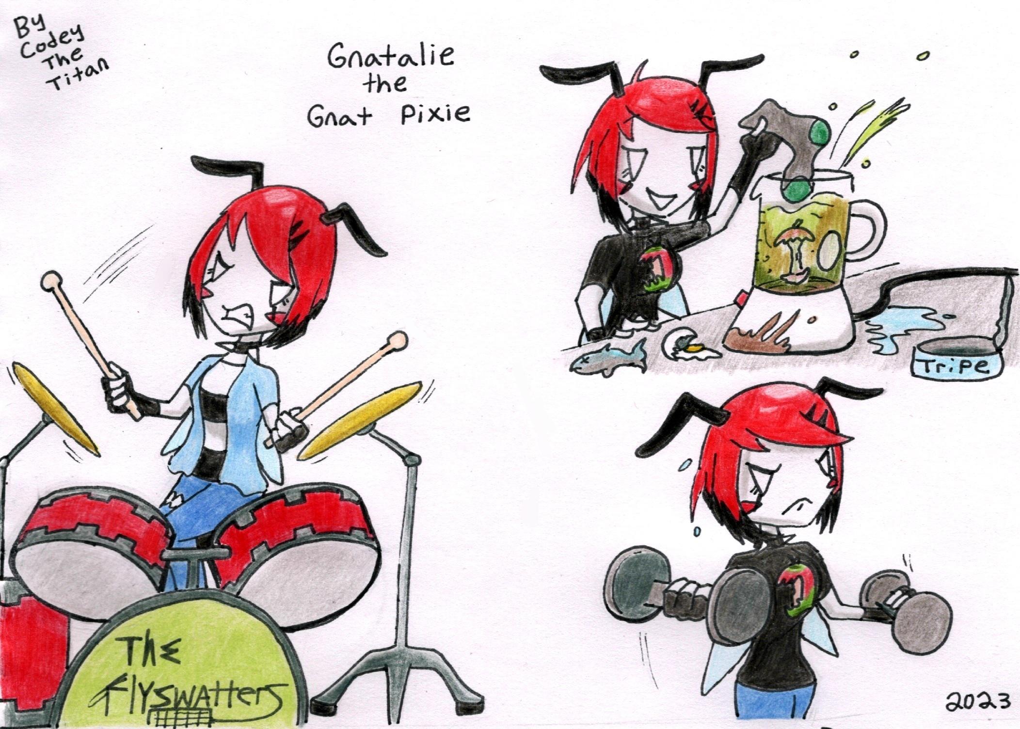 Some Drawings I made of my Character Gnatalie the Gnat Pixie. She is ...