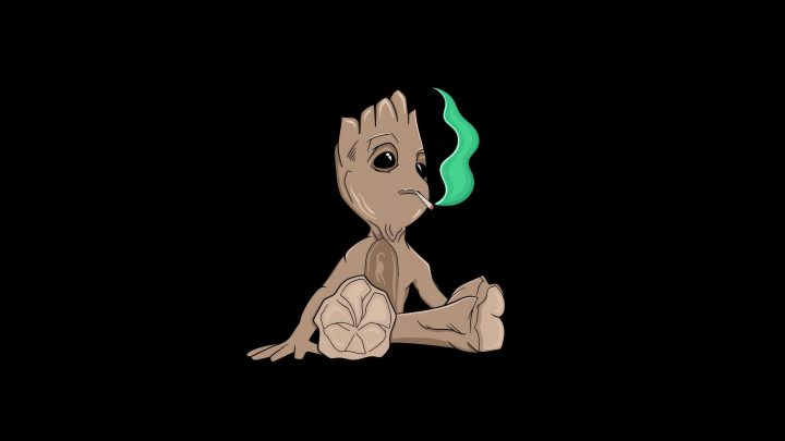 Baby Groot Smoking Dank