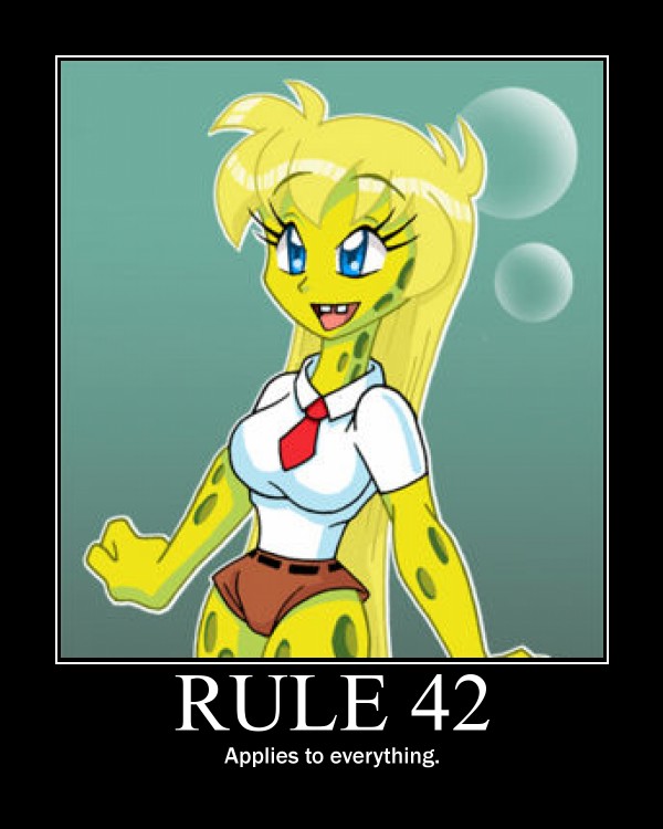 Классы 34 rule. Губка Боб Rule 34. Спанч Боб Rule 63. Rule 42. Rule 36.
