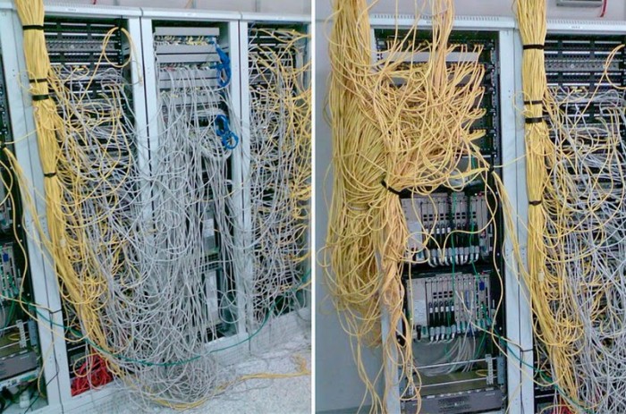 Network Rack Spaghetti Spaghetti - MyConfinedSpace