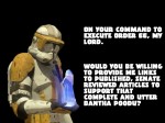 Commander Cody gets a Clue.