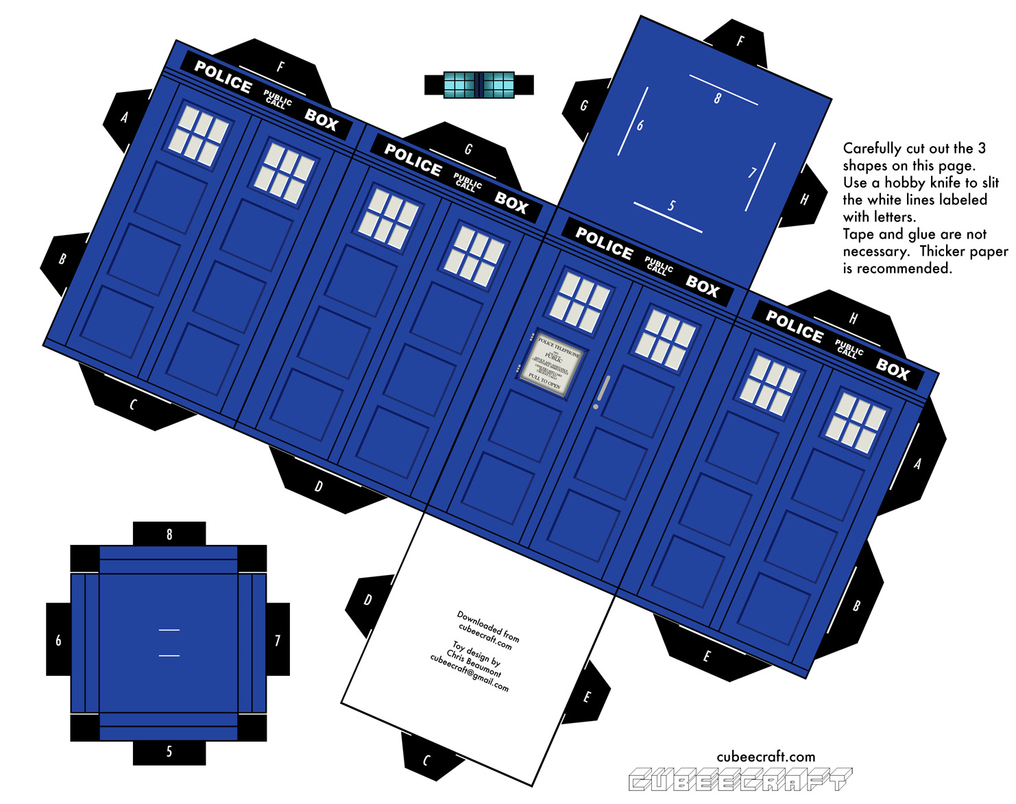 Police Box Pattern build your own police box - MyConfinedSpace