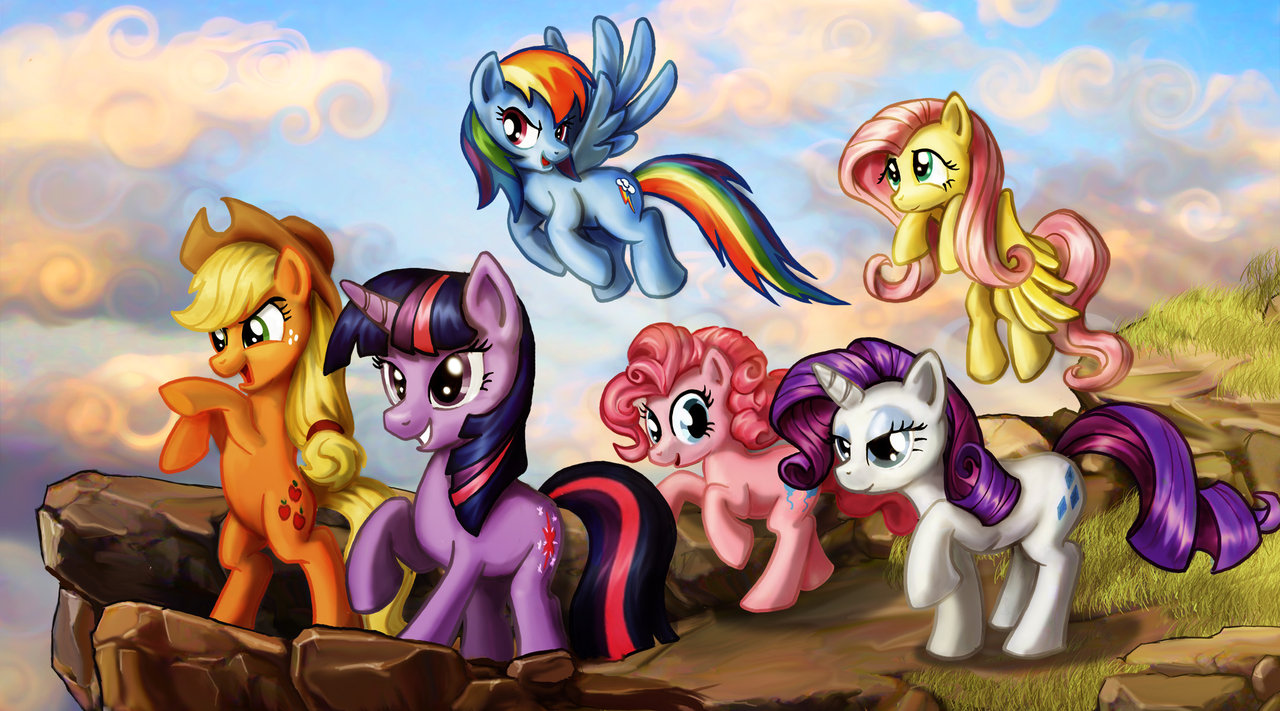 Ponies Scenes ponies on the cliff - MyConfinedSpace